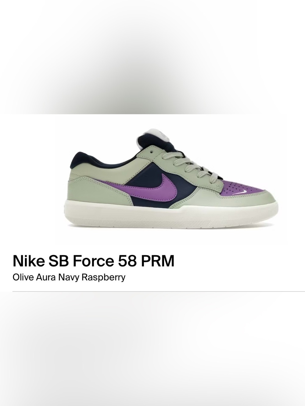 Nike SB Force 58 PRM L Size 11.5 Olive Raspberry